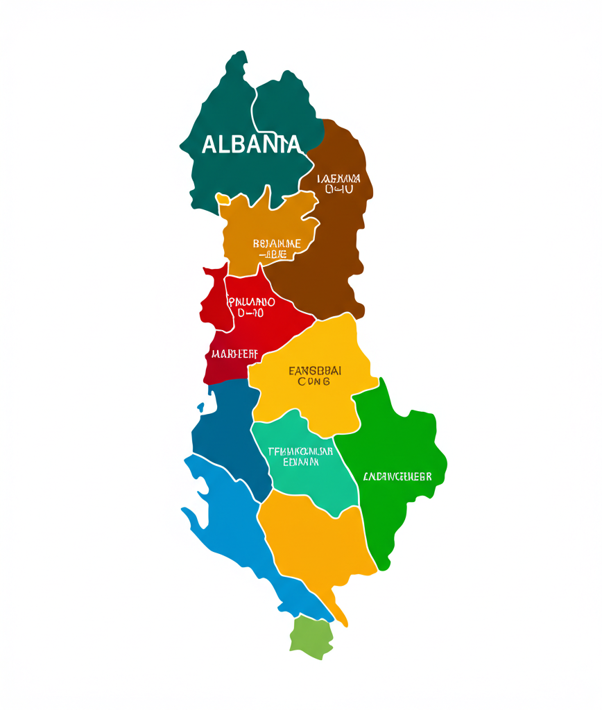 Map of Albania